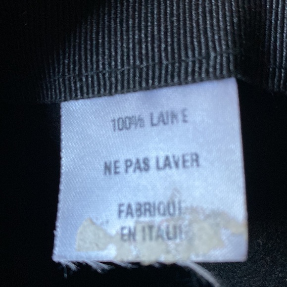 Sergio Renato Italian Designer - Unisex black fedora hat, 100% wool, Siz… - Picture 4 of 4